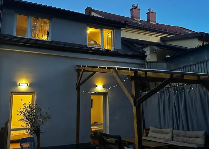 Nowoczesny apartament z ogrodem